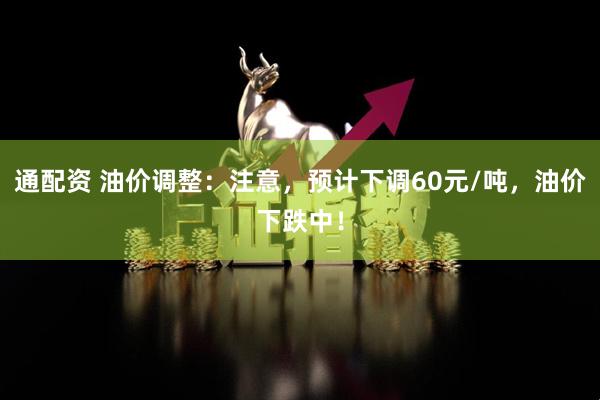通配资 油价调整：注意，预计下调60元/吨，油价下跌中！